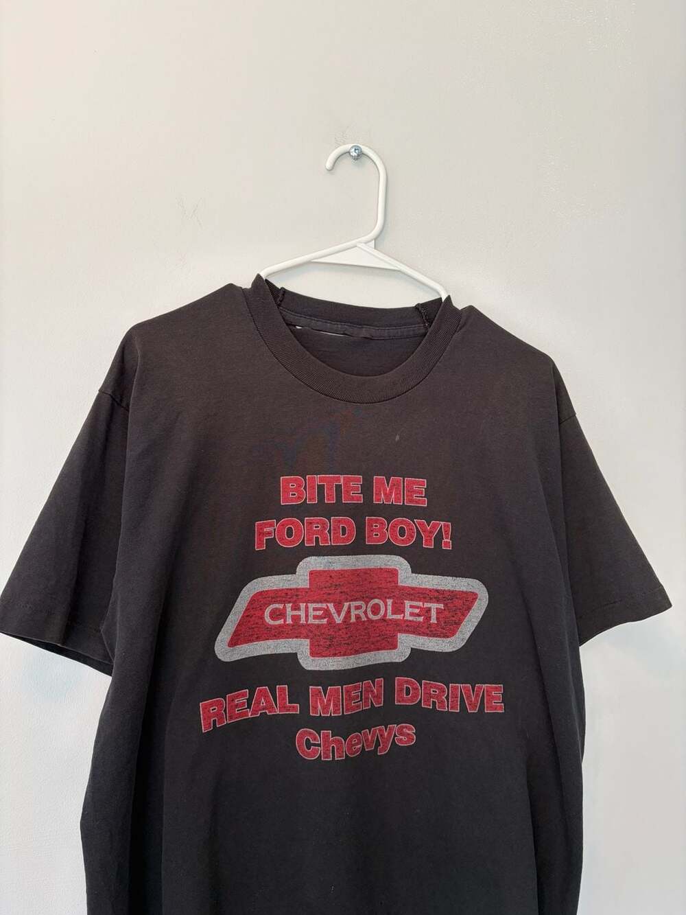 Vintage 90s Chevrolet Bite Me Ford Boy Distressed Single Stitch T-Shirt